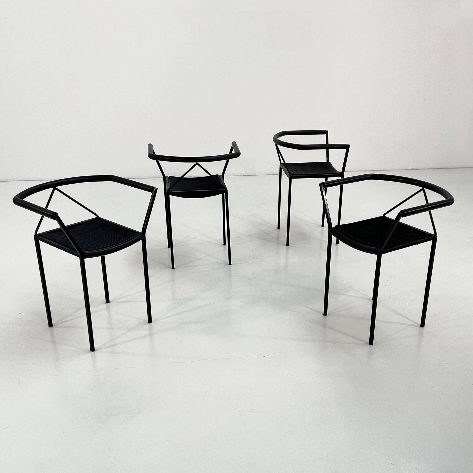 Set of 4 Poltroncina Chairs by Maurizio Peregalli for Zeus Noto, 1980