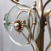 Brass and Glass Revolving Coat Rack, Italy