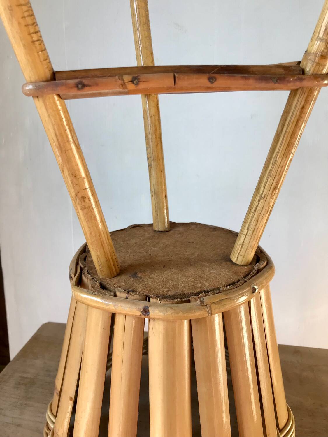 Vintage bamboo plant holder