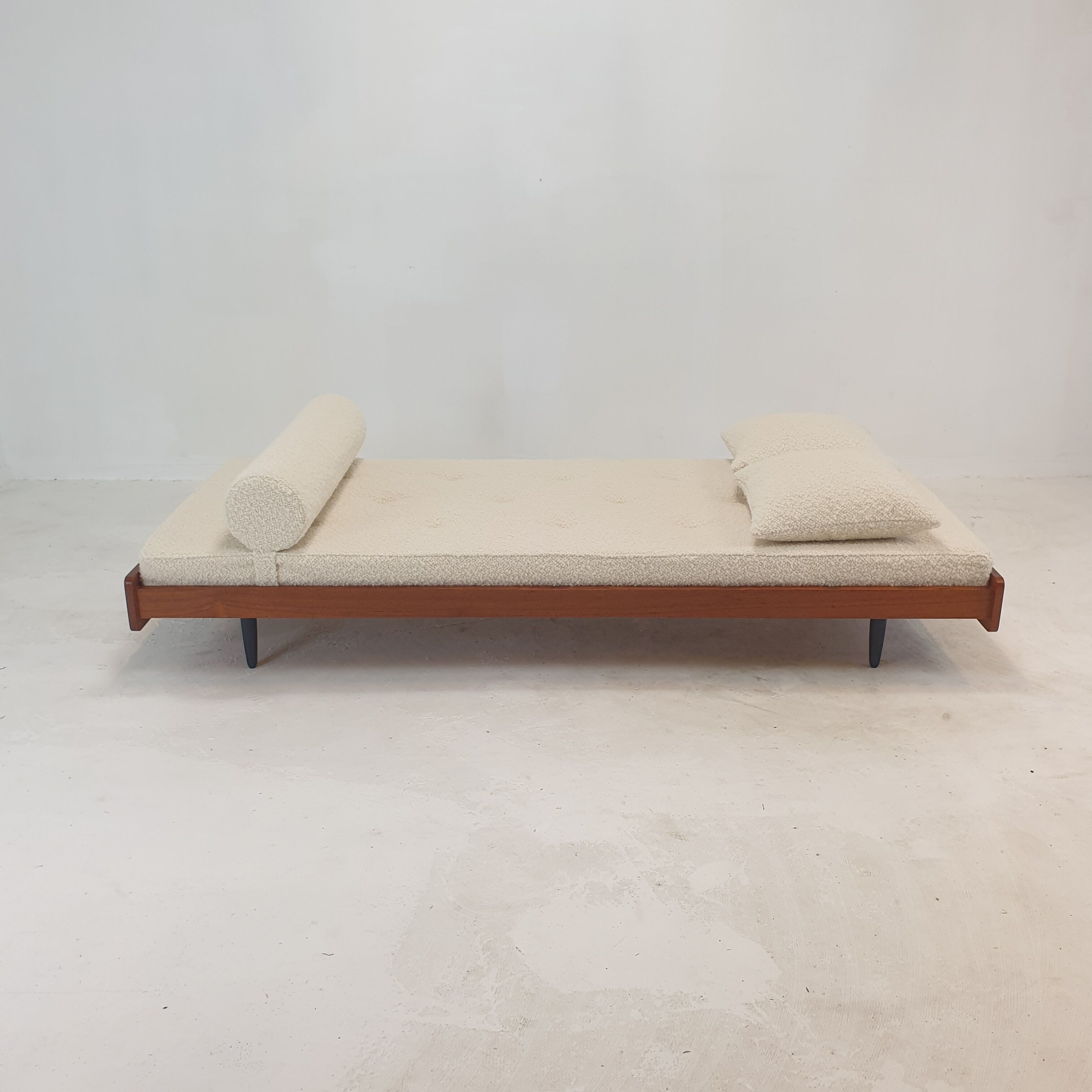 Teak Daybed with Cushions and Bolster, 1960s