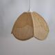 Braided rattan knit flower hanging lamp