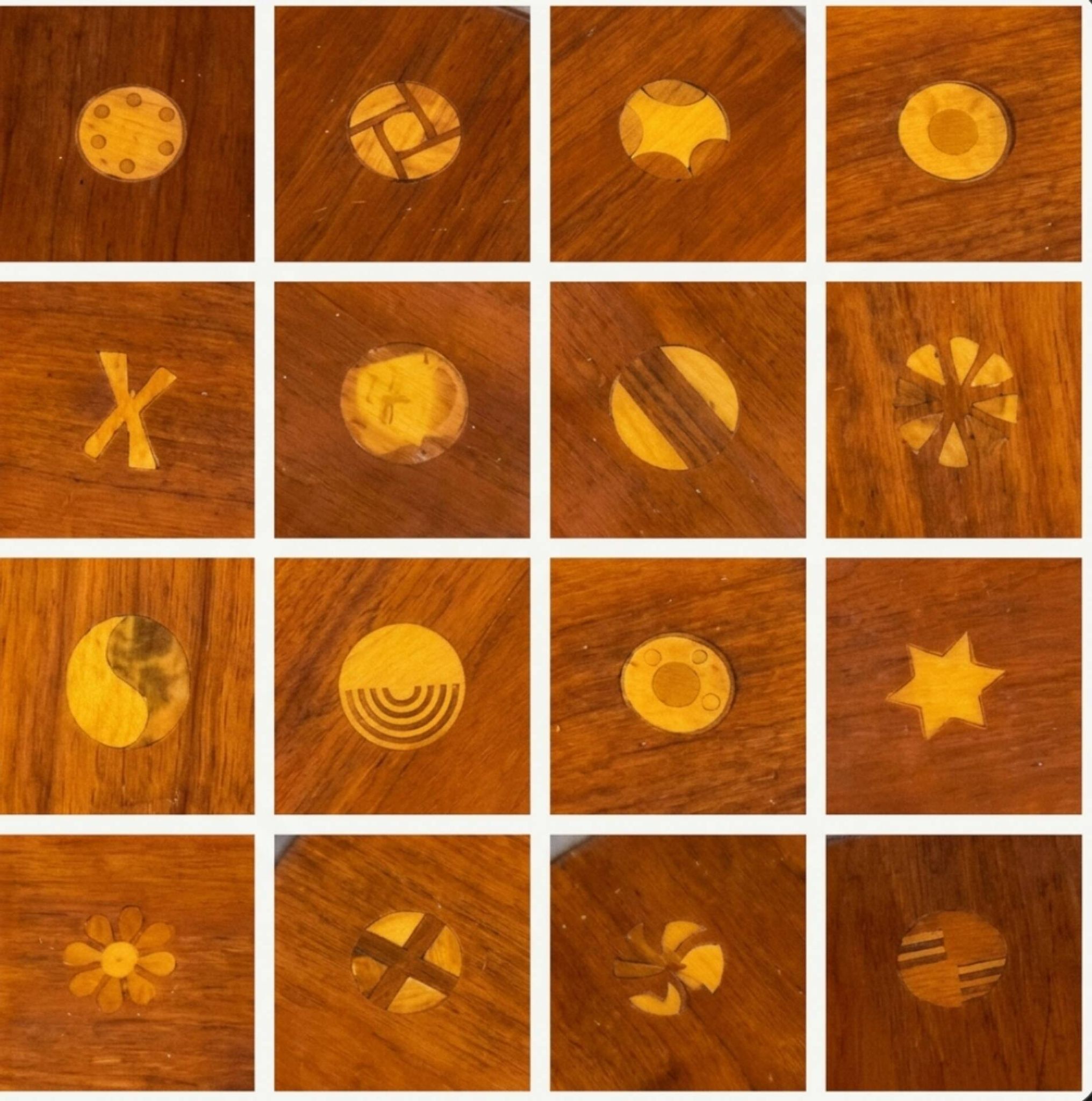 Unique cherry wood table from Italy from the 1960s/70s.