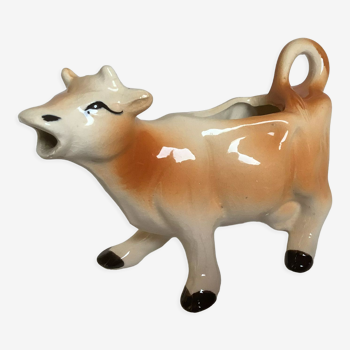 Crémier pot à lait zoomorphe forme de vache rousse