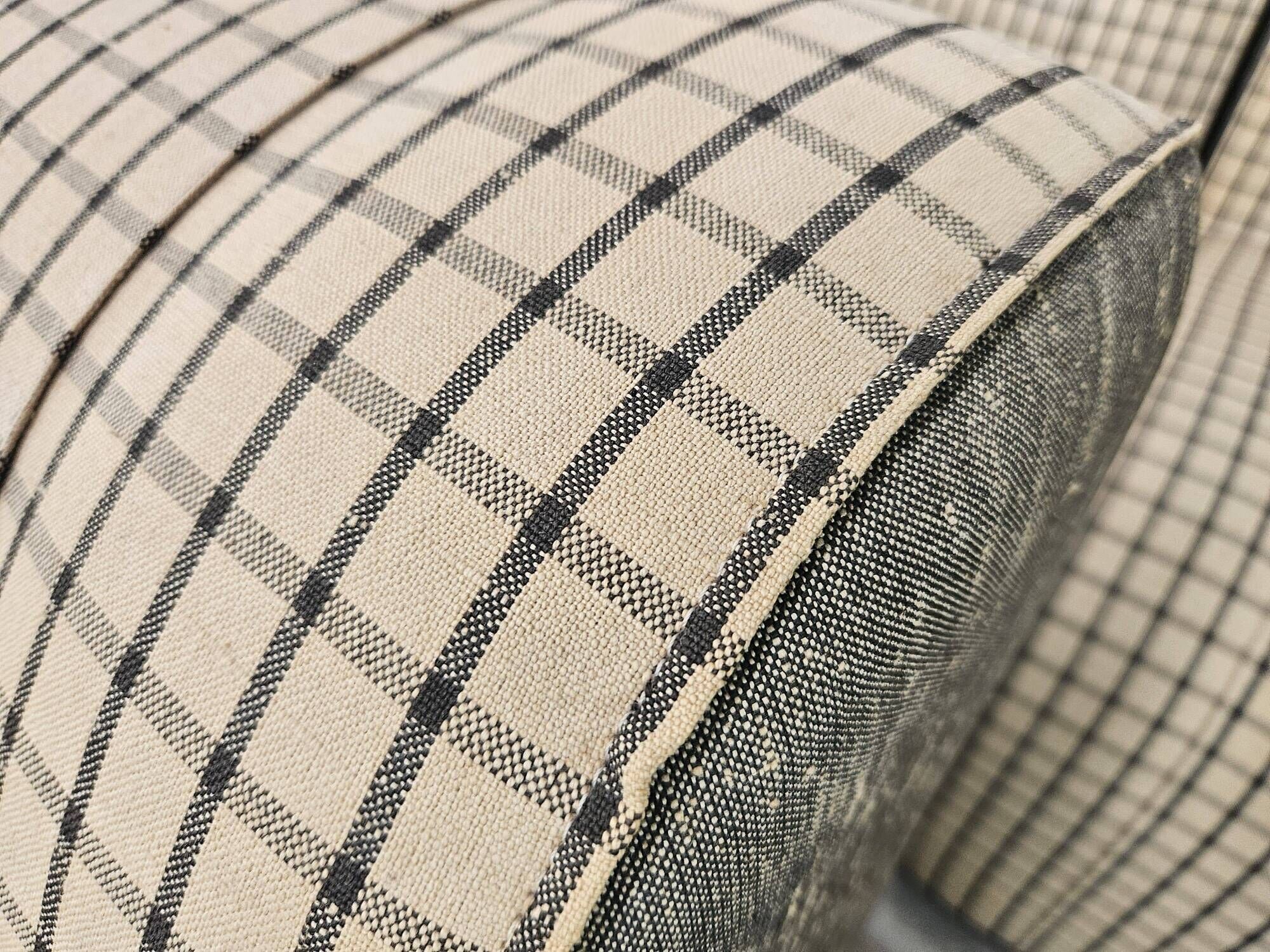 1970s modular sofa in plaid fabric