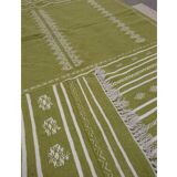 Tapis vert et blanc 220x140cm
