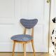 Heart-shaped chair mid-century in jacquard Hsh Home Sweet Home by Dedar, Europe, 1960s