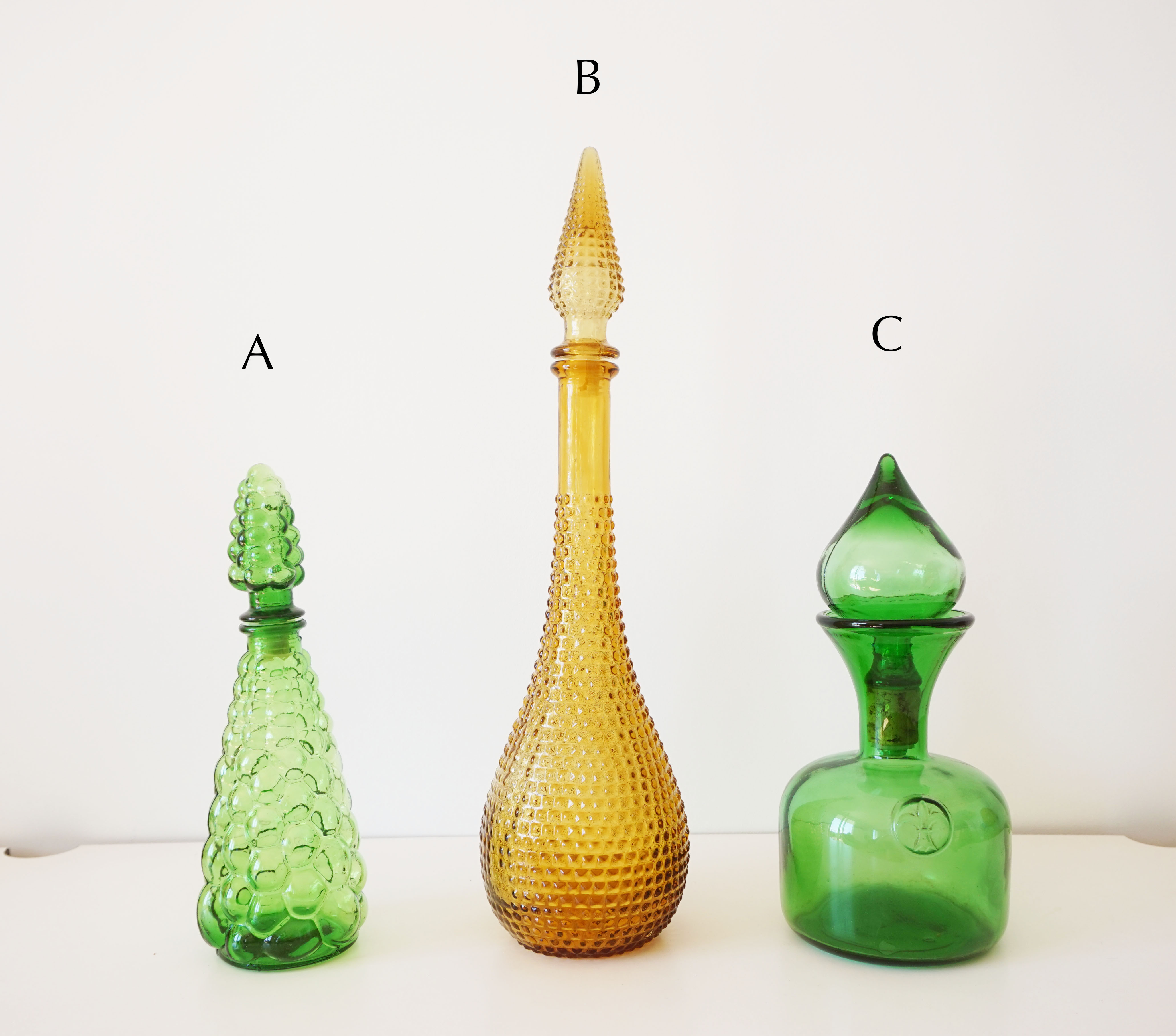 Carafe italienne vintage verte Selency