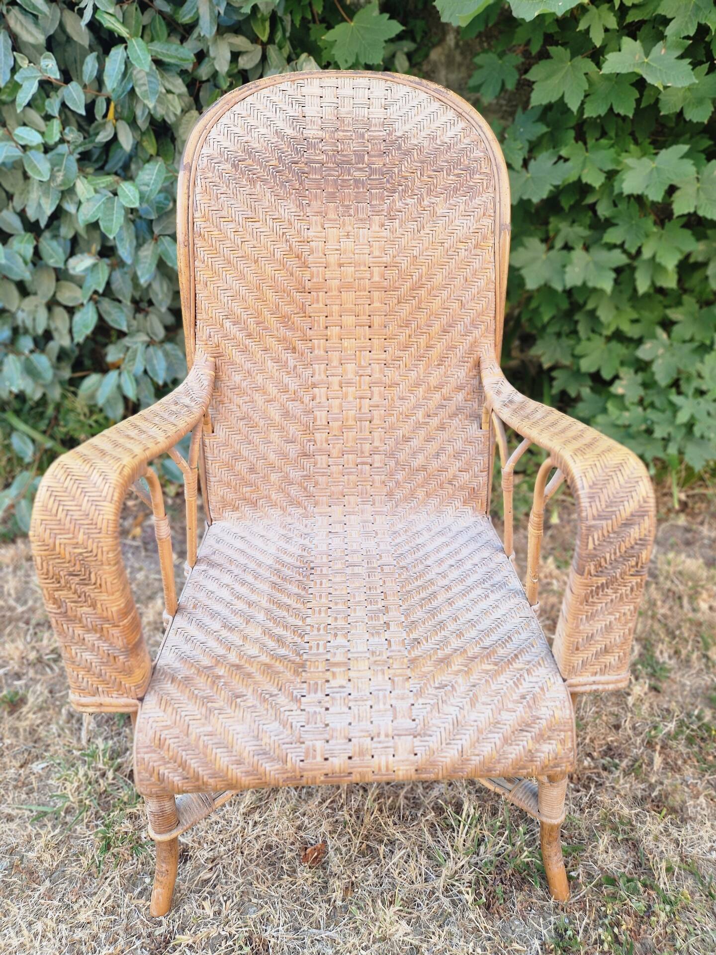 Art Deco Riviera rattan armchair