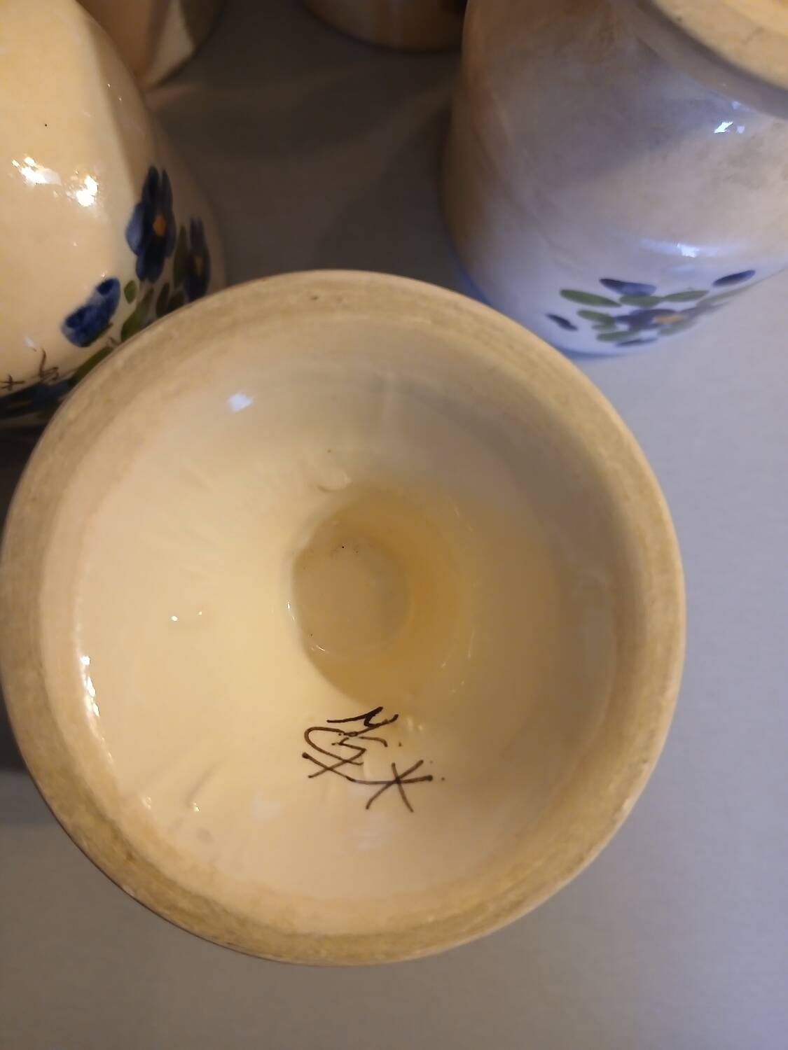 5 old ceramic mazagrans