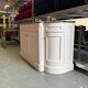 Classic double bathroom cabinet with marble top and gold fittings