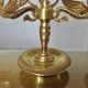 Lucien Gau empire style lamp in solid bronze gilded with bright gold "with swans"