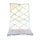 Béni ouarain rug with green and white diamonds with fringes on the side 143x240