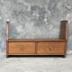 Pair of modernist fin wall shelves in solid oak - 1950