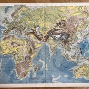 Old physical map — Ancient Continent | Europe, Africa, Asia & O