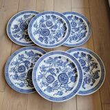 Set of 6 flat plates Ridgway Jacobean
