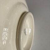 Sarreguemines ivory ivory pastry plate with godrons