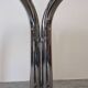 Space age tubular coffee table in smoked glass from the 60s/70s