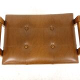 Scandinavian ottoman in skai, Sweden, 1950