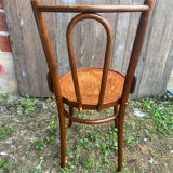 Chaise ancienne bistrot Khon n°18 bois + assise thermoformée vintage