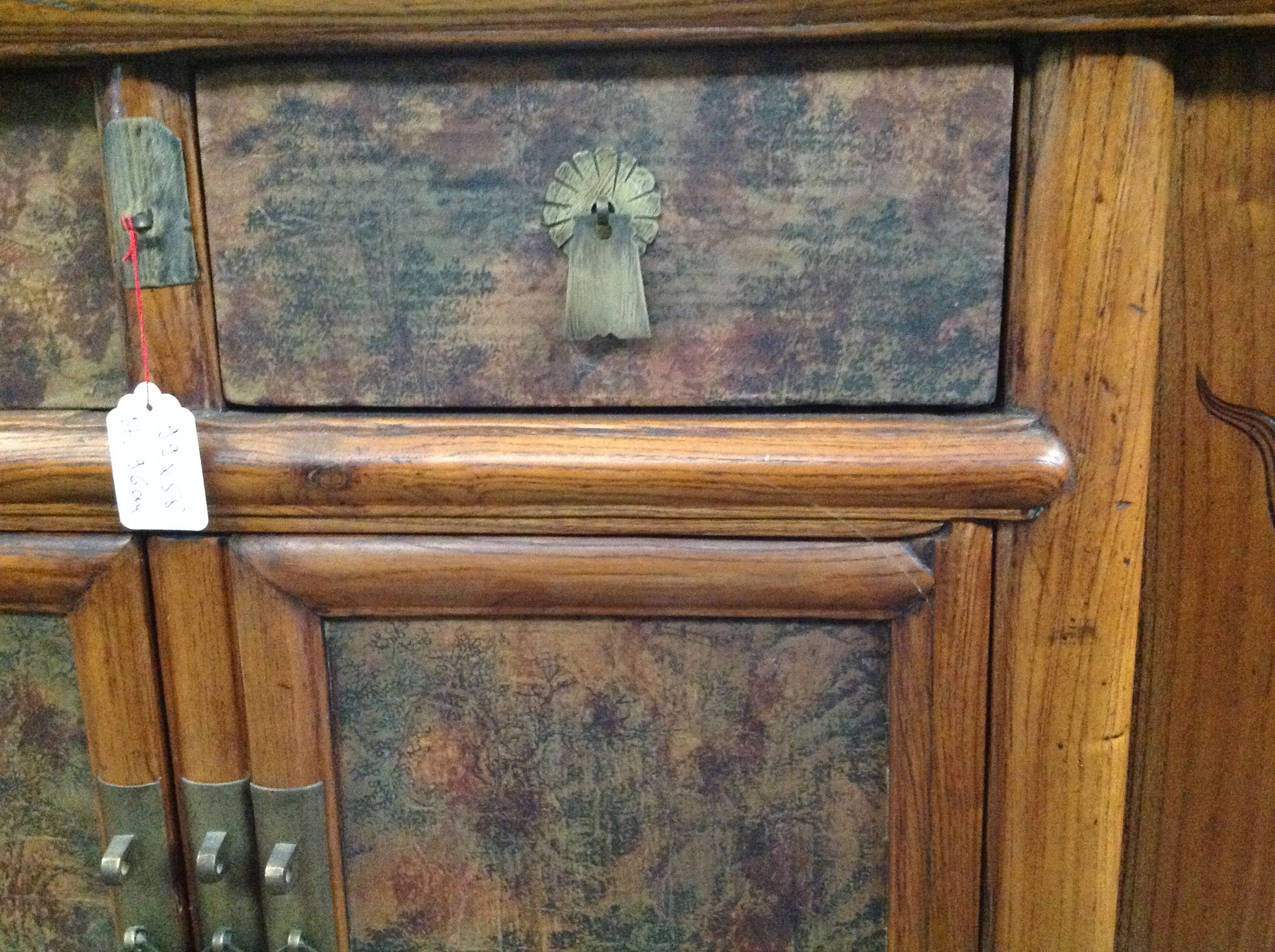 Small piece of Chinese furniture in patinated Elm wood