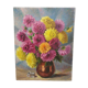 Table signed "Bouquet de dhalias"