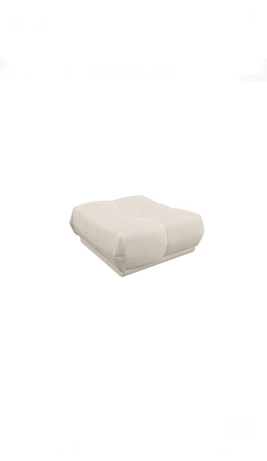 Pouf bouclette blanche SIA