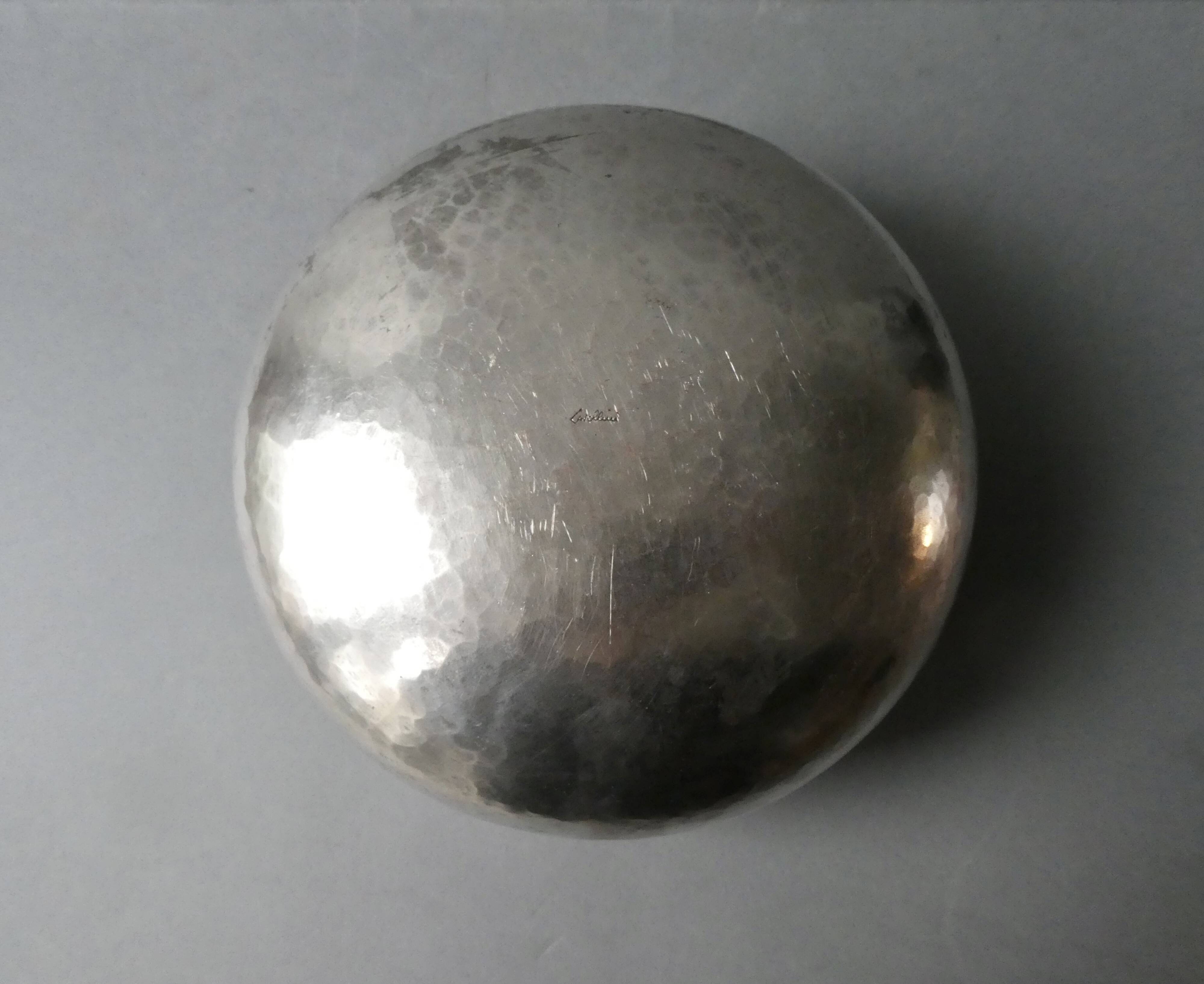 Silver metal pocket tray, signed Cavallini, 1960s