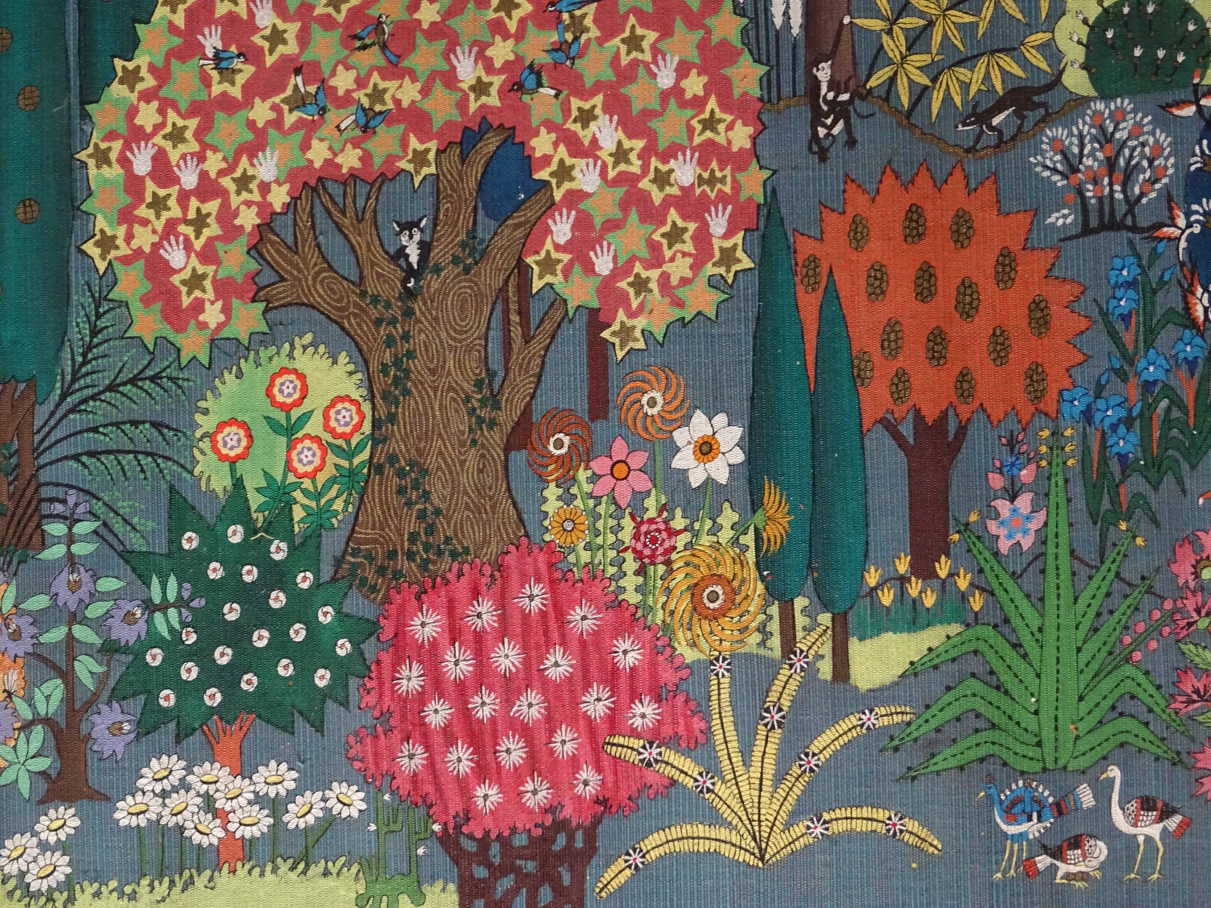 Wall tapestry hanging decoration painted exotic landscape