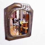 Anthroposophical mirror in brass frame, Switzerland 1950