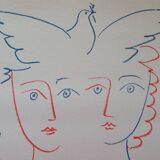 Pablo Picasso: Couple with a Dove - Signed Lithograph