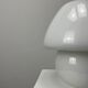 1970s white glass mushroom table lamp