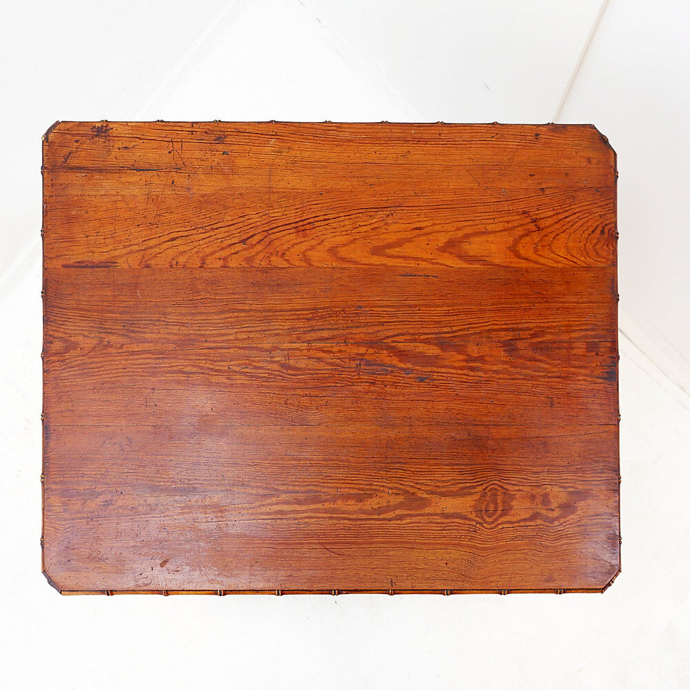French faux bamboo desk in pine - Early 20th century