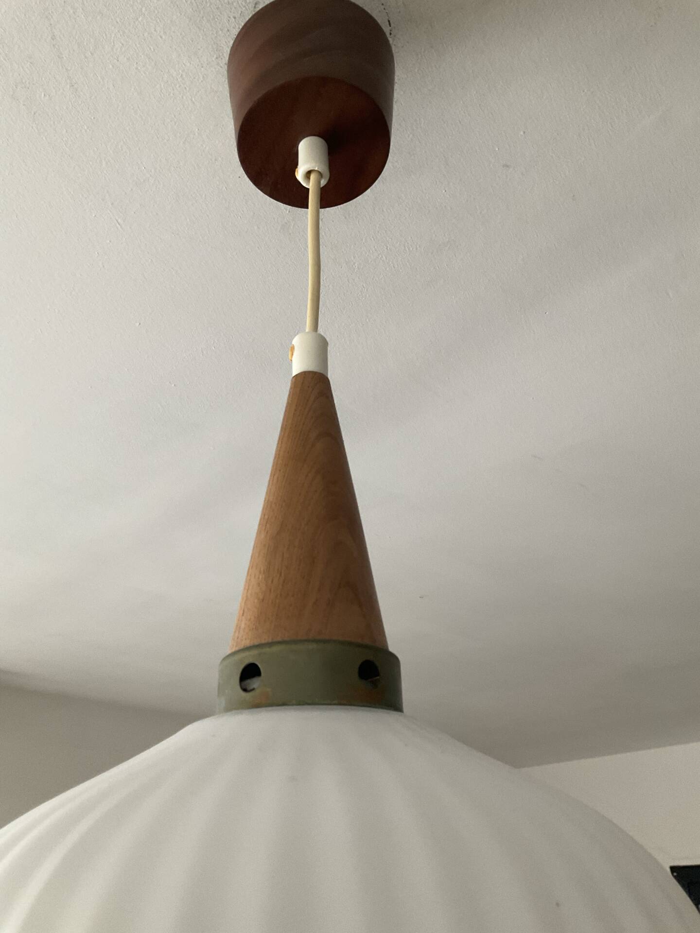 Scandinavian suspension light by Louis Kalff from the 60s-70s.