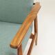 Vintage eucalyptus green armchair, modern design