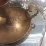 Vintage brass hand candle holder