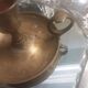 Vintage brass hand candle holder