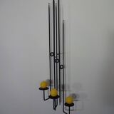 Brutalist German Iron Wall Candleholder, 1960s