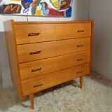Vintage dresser of the 60s in light wood