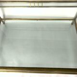 Coffee table 1970 home rings ramsay metal chrome dore 2 levels