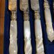 Silver and mother-of-pearl cheese service