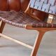 Pair of Teak & Leather heaters - model "Los Angeles" - Olivier de Schrijver