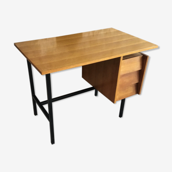 Bureau moderniste à 3 tiroirs inclinés 1960