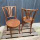 Lot de 2 chaises bistrot en bois courbé