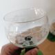 3 twisted green stemmed glasses for Alsace wine, 20 cl