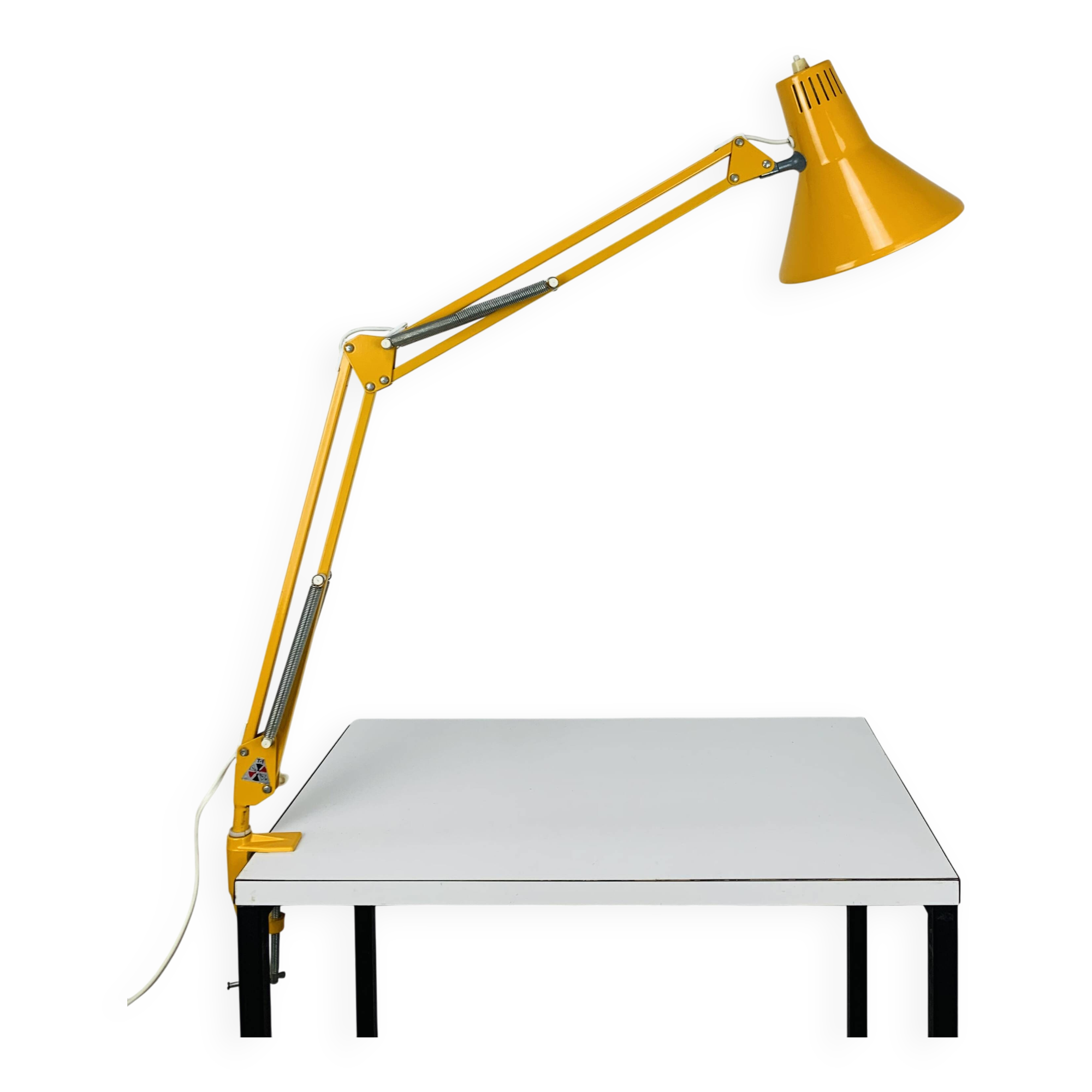 Habitat vintage articulated architect's lamp, yellow metal