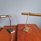 Pair of brass desk/piano lamps, 1950s-60s