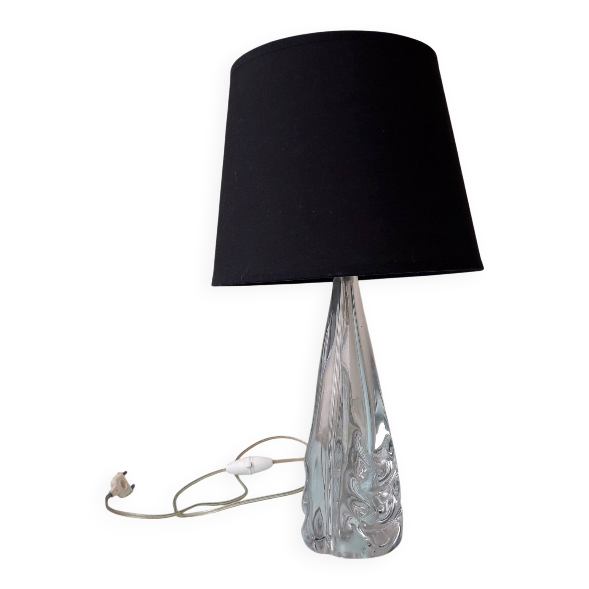 Pied de lampe en cristal Ile de France
