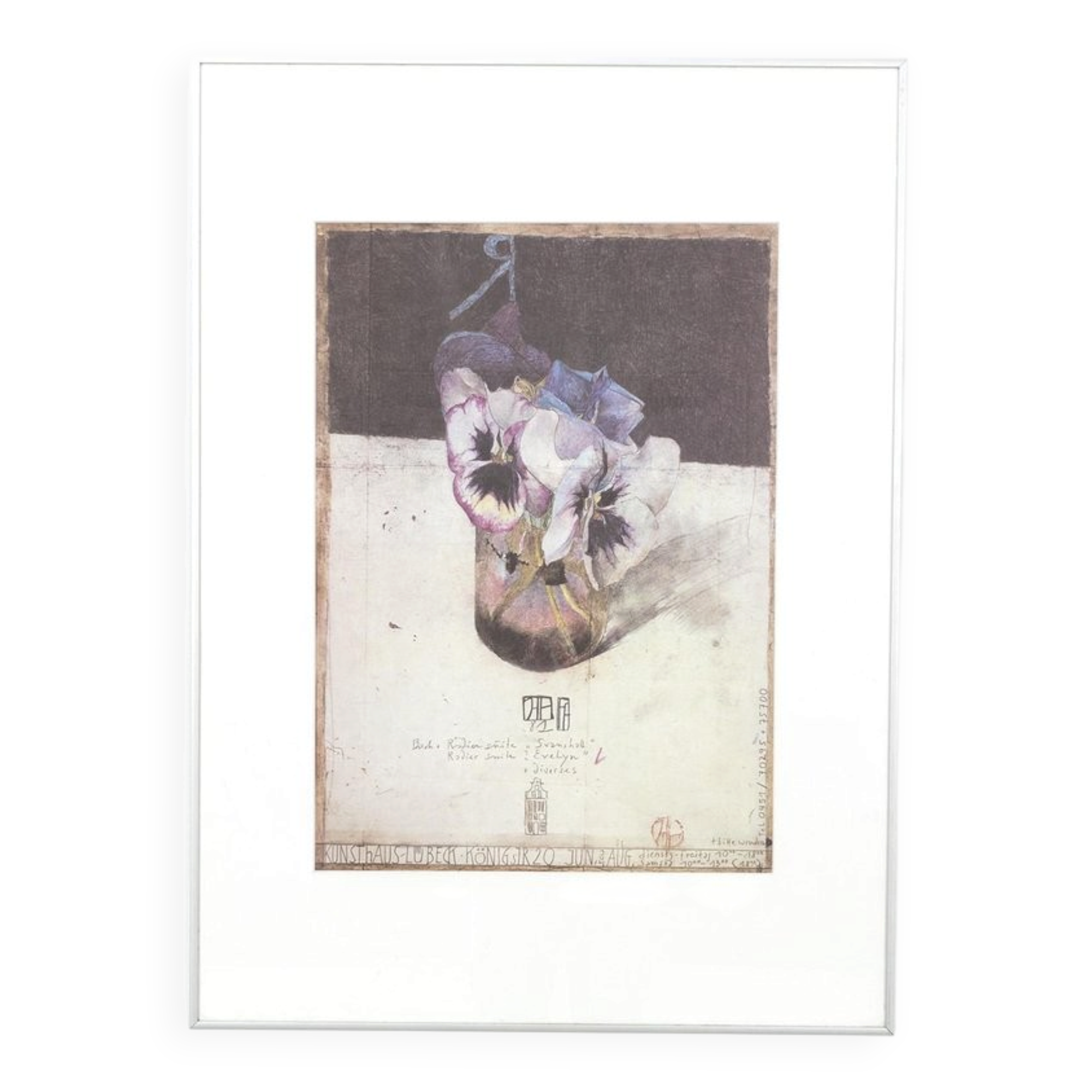 Horst Janssen, Nature morte florale, Aluminium