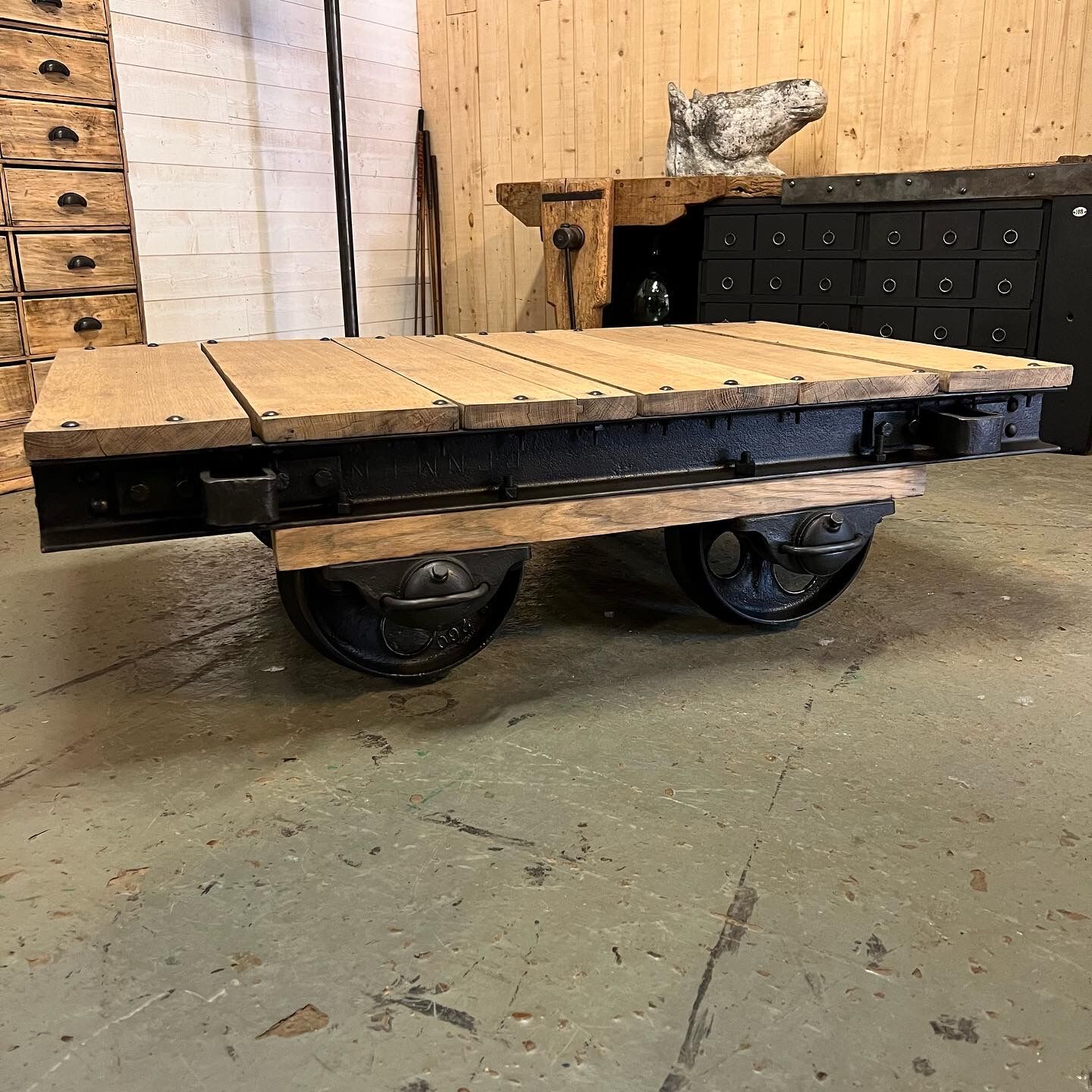 Former industrial mine wagon