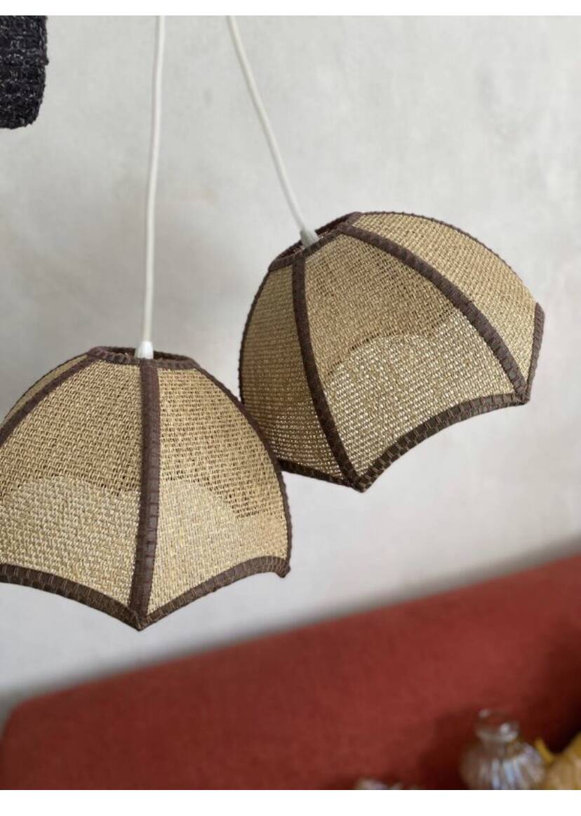 Lot 2 vintage pendant lights